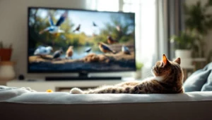 Chat et télévision : 3 astuces pour capter son attention sans le stresser