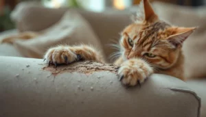 Votre chat griffe le canapé ? Les 5 raisons et nos solutions infaillibles pour l’arrêter.