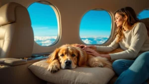 Voyager avec son chien : le jet privé décolle